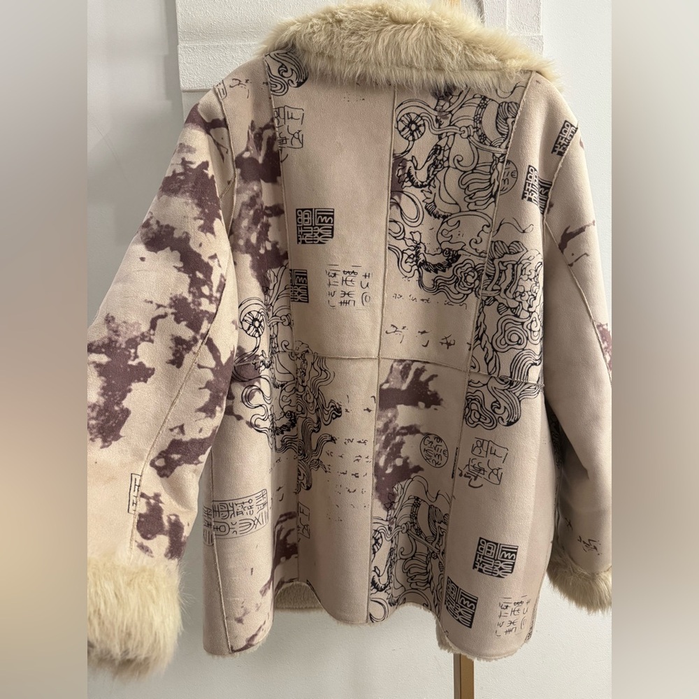 ((SOLD)) Elegant Faux Fur Penny Lane Style Jacket - Picture 2 of 3